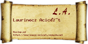 Laurinecz Acicét névjegykártya
